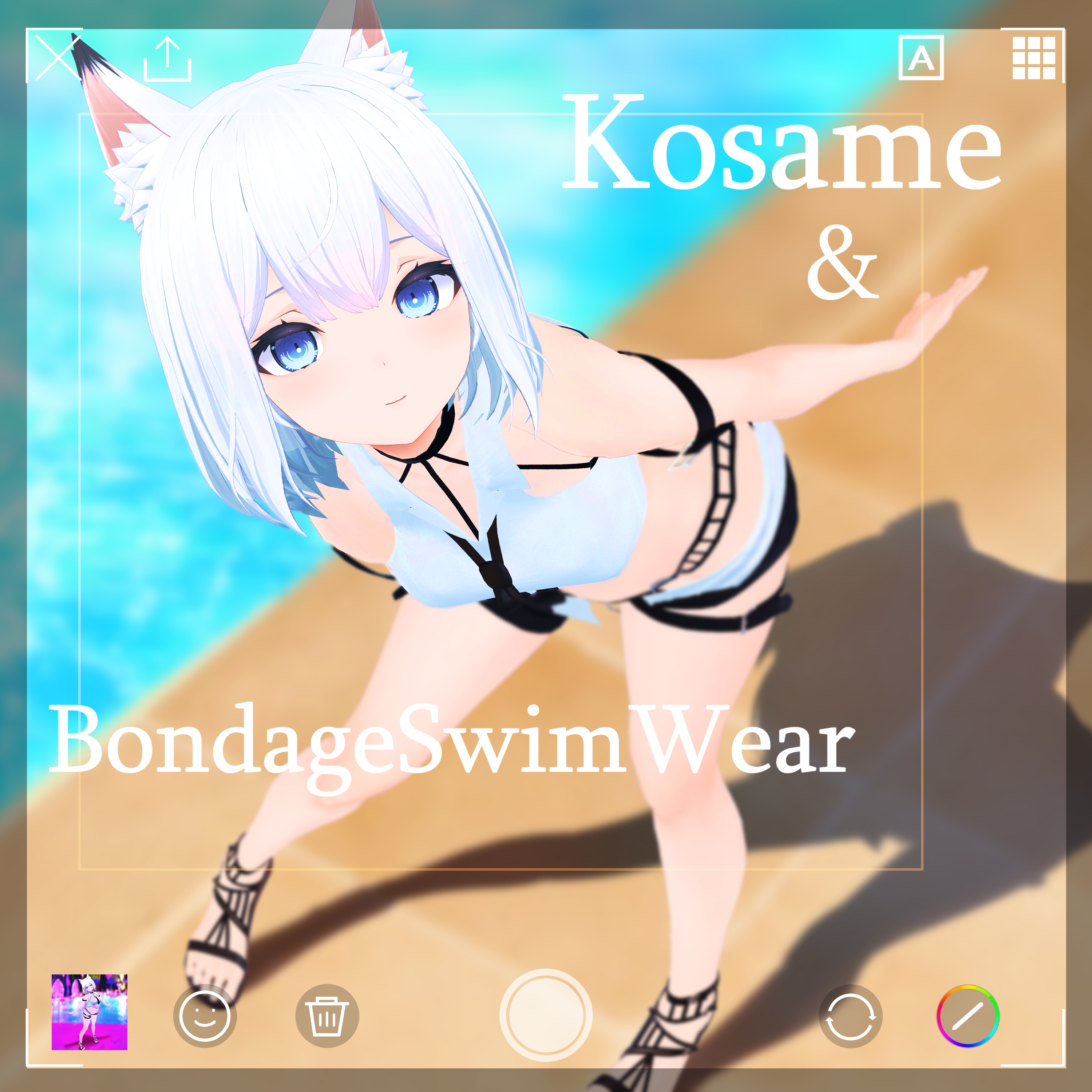 オリジナル3Dモデル「狐雨 - Kosame -」 and BondageSwimWear set