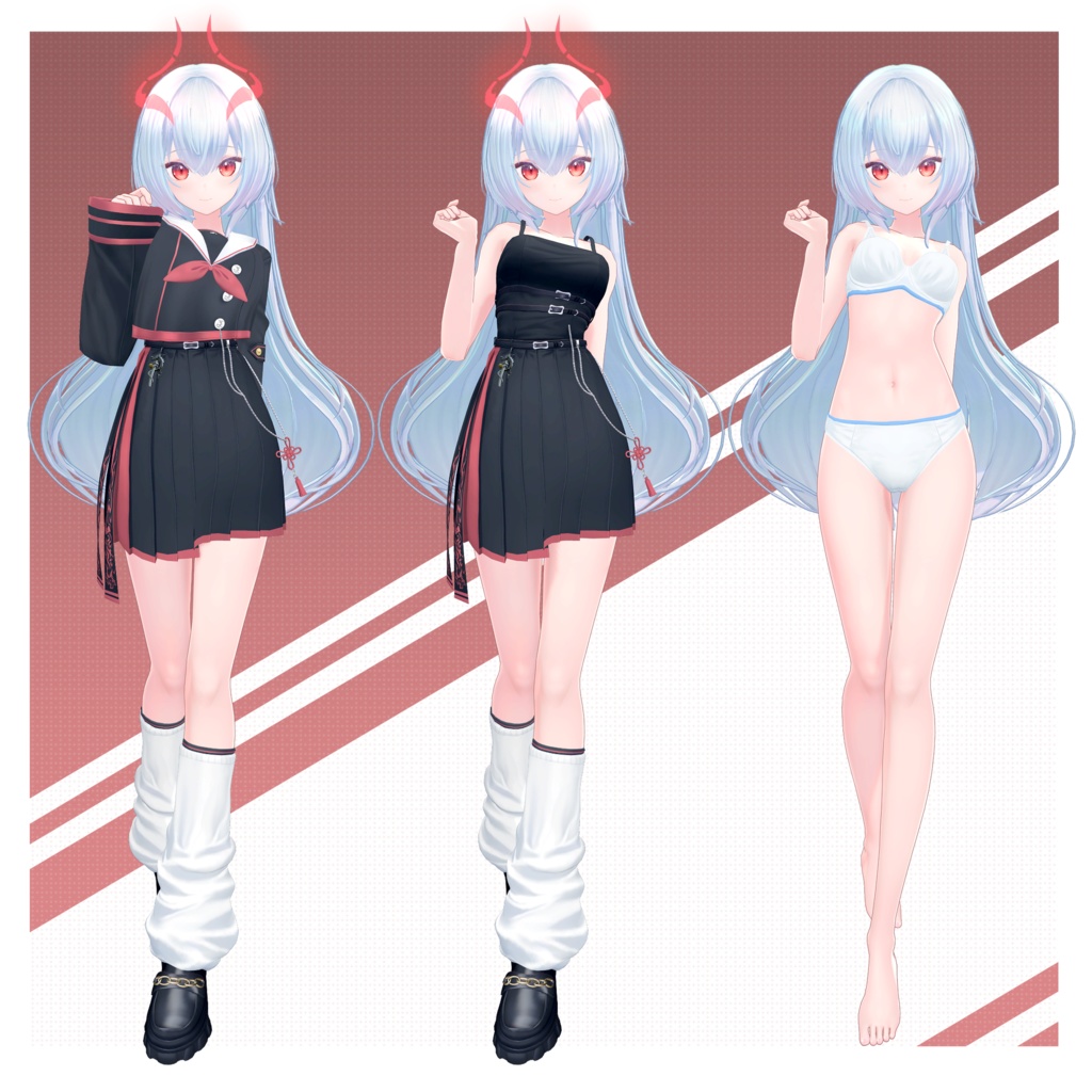 オリジナル3Dモデル 【きゃろん -Kyalóng- 迦龍】+ 猫々チャイナ服 & 髪型