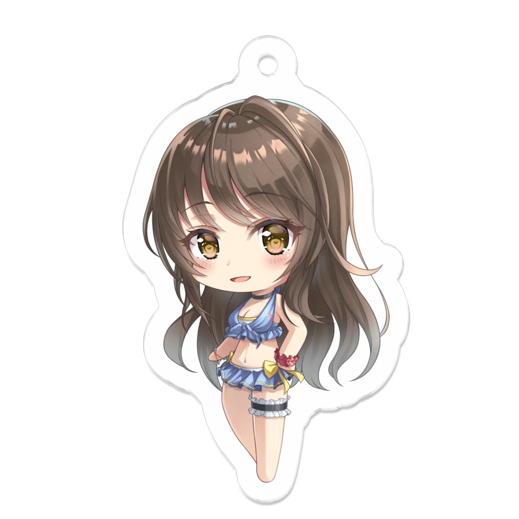 ちびキャラアクリルキーホルダー　-水着少女-