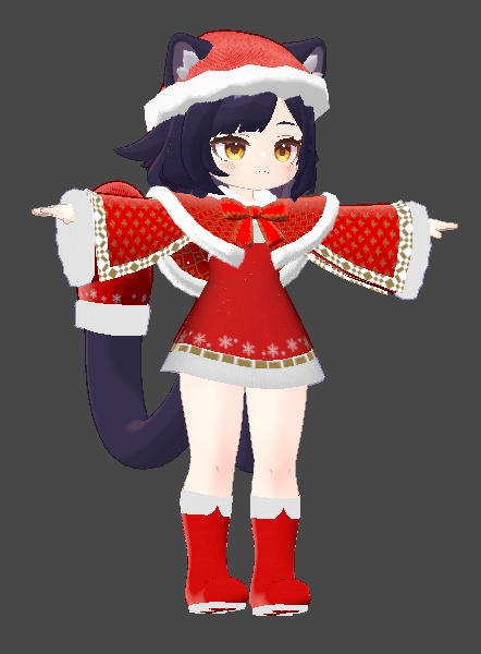 【アズキ対応衣装】Noël Cape (ノエル・ケープ)【サンタ服】