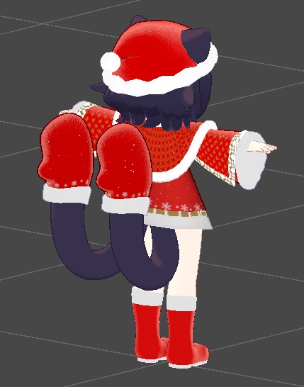 【アズキ対応衣装】Noël Cape (ノエル・ケープ)【サンタ服】