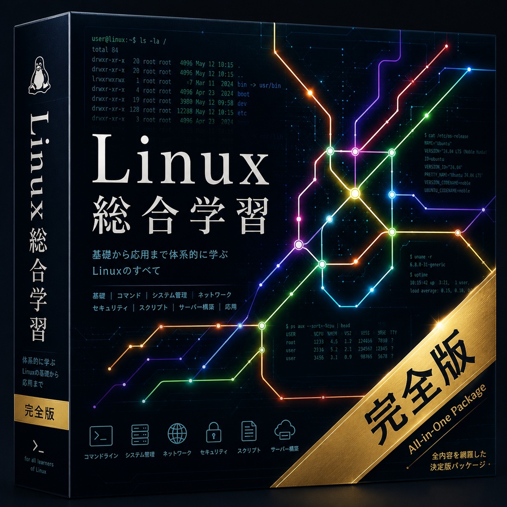 手を動かして覚える Linux 教材 ― 452演習+実在障害リプレイ+取扱説明書PDF(完全版)