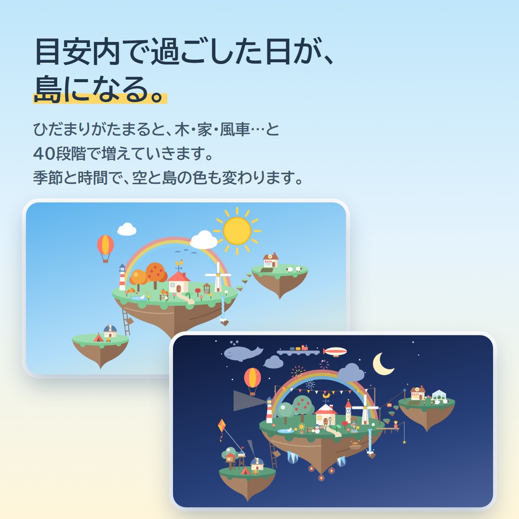 【家計簿アプリ】おかね日和 ― 1日1回こたえるだけで島が育つ。きょう、いくら使っていい?が分かる(買い切り・口座連携なし)
