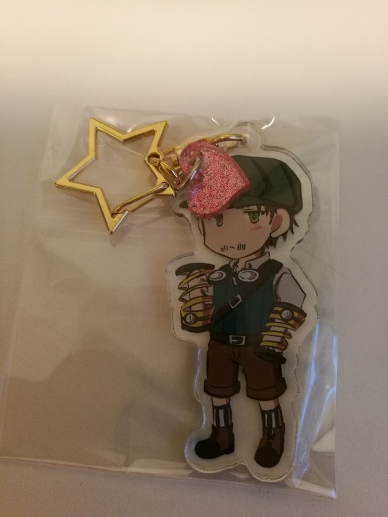 蒸気の都 発明家・スプリング・モグラ・光学レンズ アクリルキーホルダー