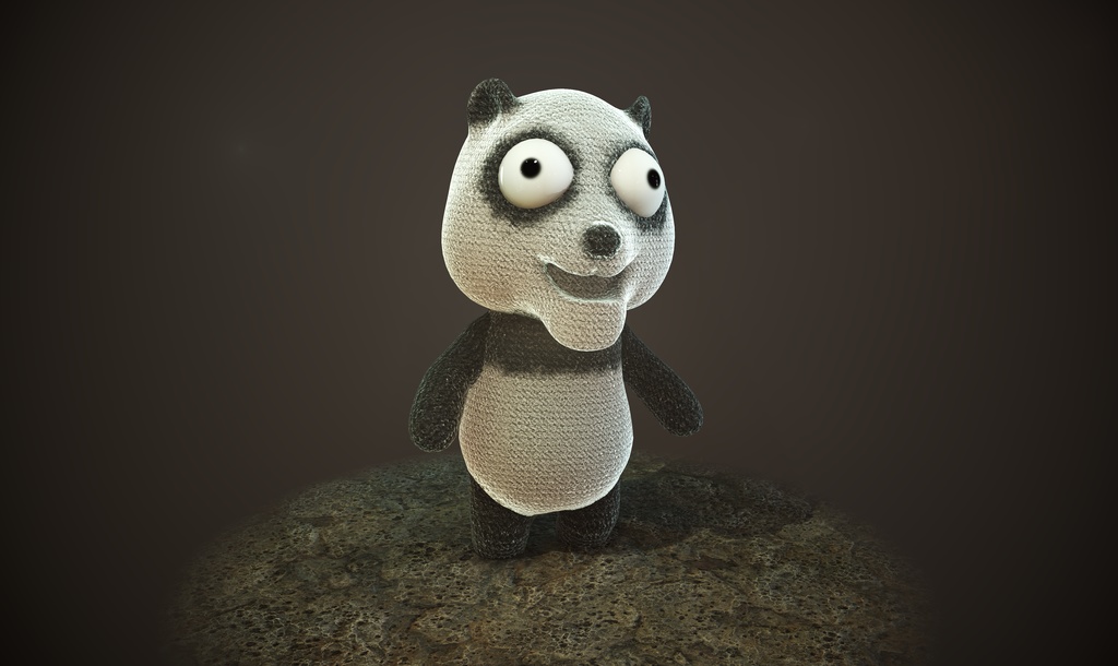 3Dモデル しゃくれパンダ