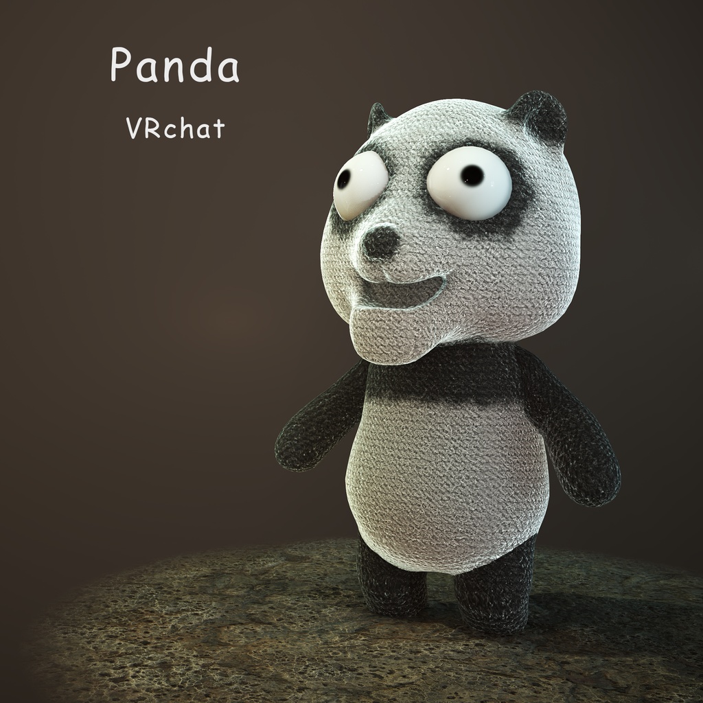 3Dモデル しゃくれパンダ