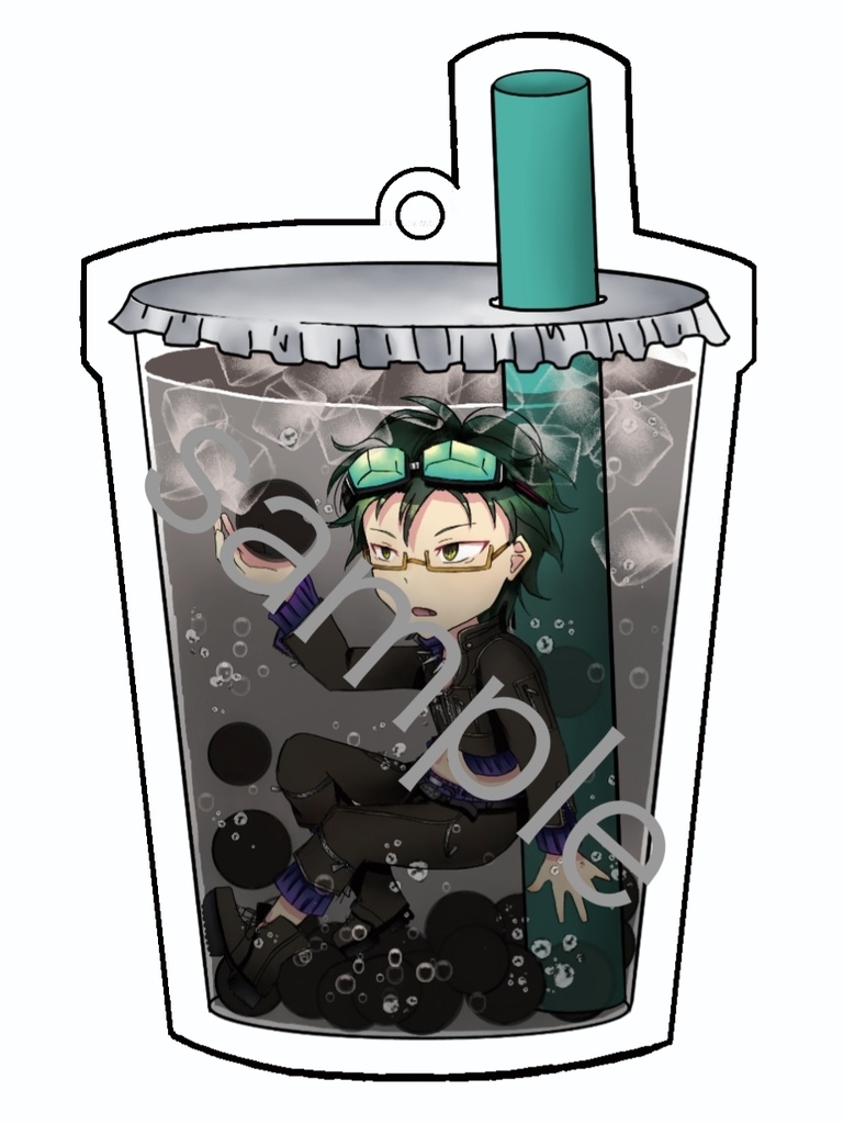 タピオカアクリルキーホルダー 01.沙明(コーラ)