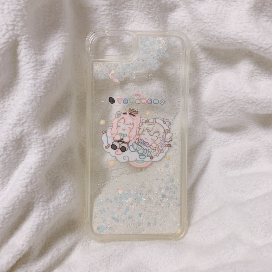 ┊雲ケ畑やや・佐藤犬太┊グリッター入りすやすやiphoneケース⸝⋆※ややからのお手紙付き
