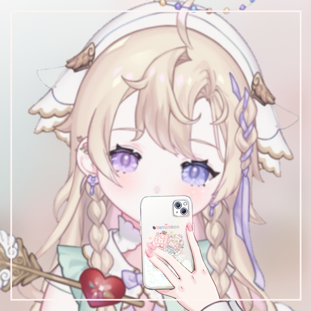 ┊雲ケ畑やや・佐藤犬太┊グリッター入りすやすやiphoneケース⸝⋆※ややからのお手紙付き