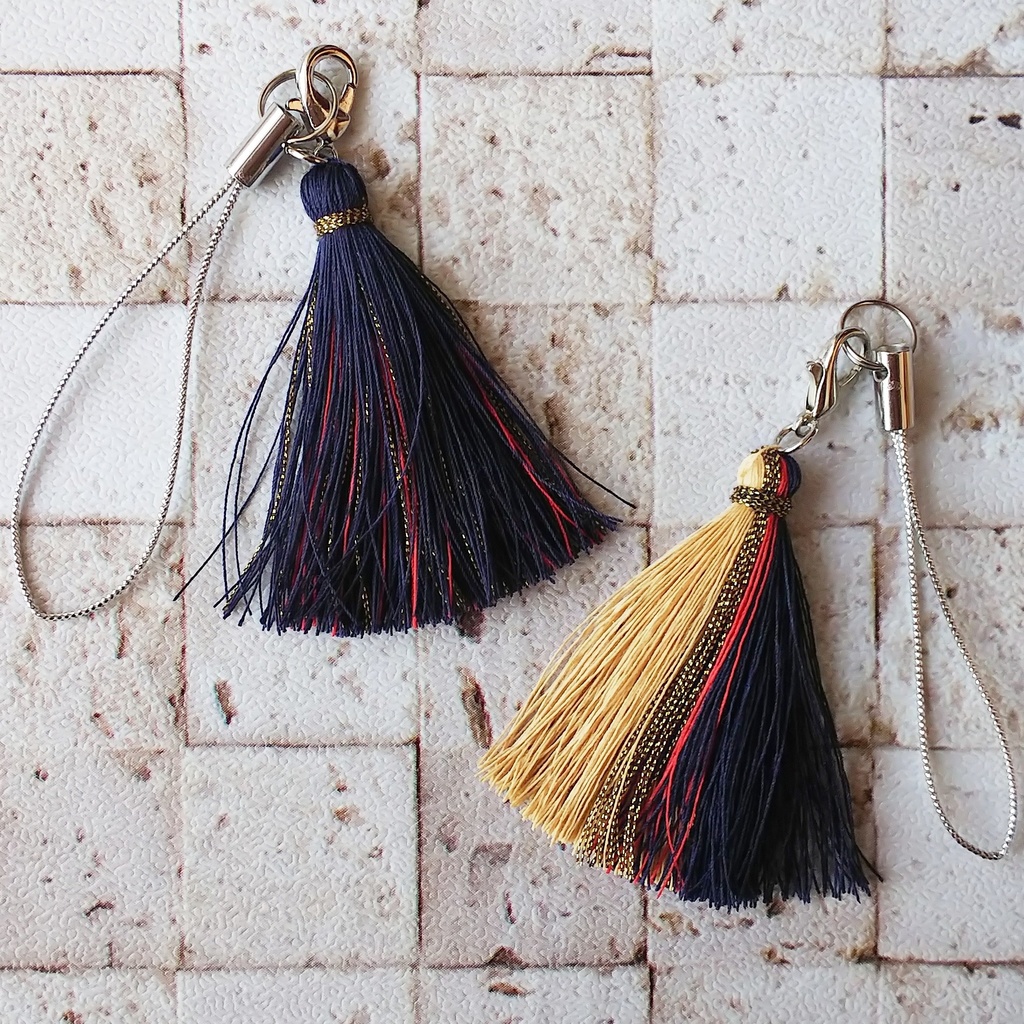 【セット】軍服タッセルチャームストラップ&ブックマーカーセット