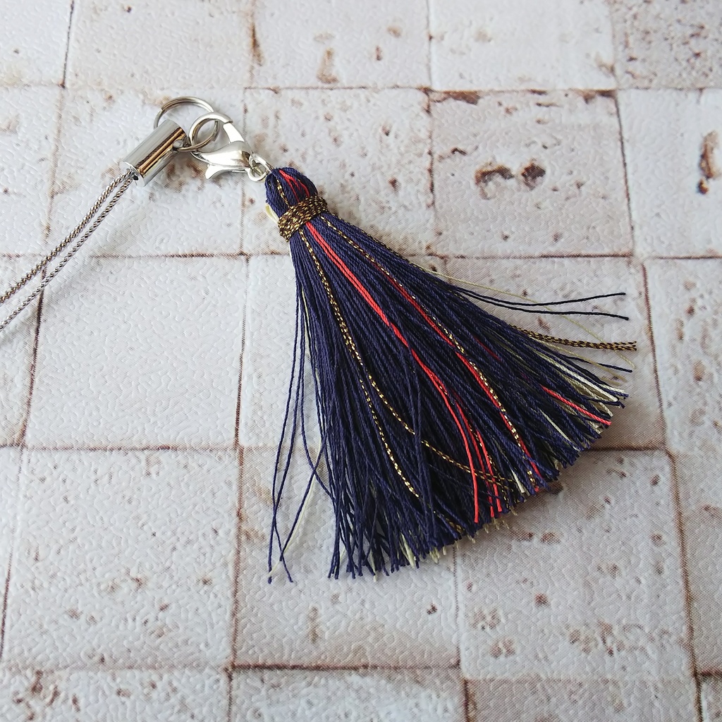 尾形タッセルストラップ/ピアス