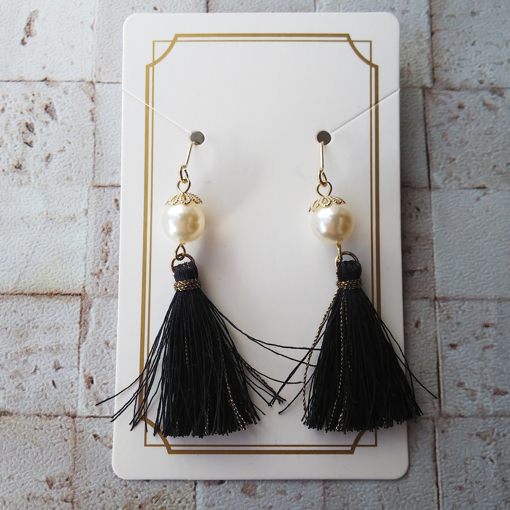 【ver.濃紺】肋骨服タッセルピアス