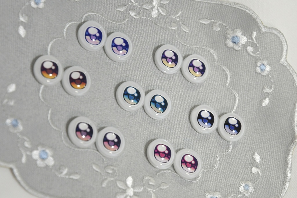 15mm ドールアイ まるはーと カボションアイ