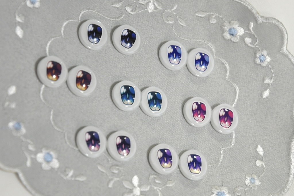 15mm ドールアイ カボションアイ たてなが