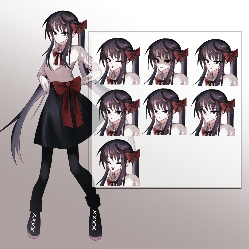 立ち絵素材_ツインテールの少女