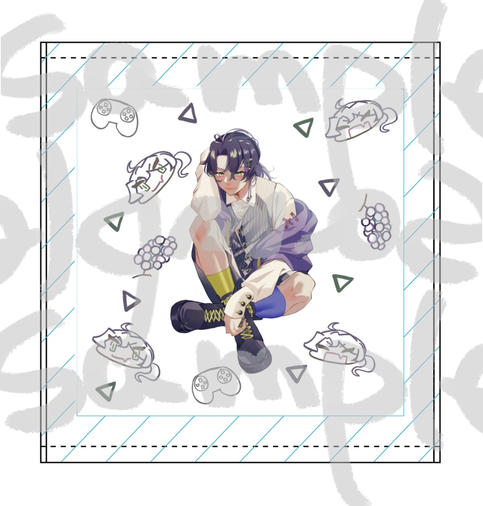 ハンカチタオル（2022年誕生日イラスト）