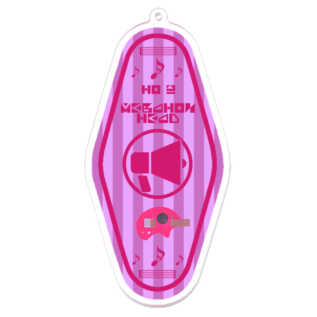 ROCK HEAD モーテル風アクリルキーホルダー MEGAHON HEAD
