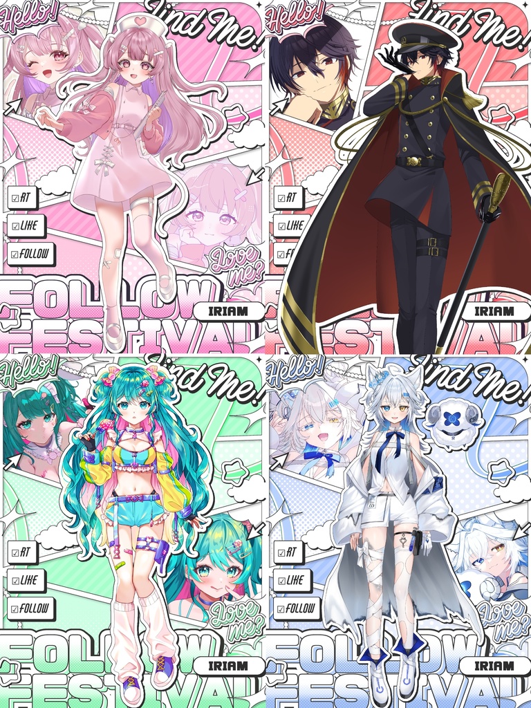 【IRIAM素材】アメコミ風IRIAMメンテナンス素材
