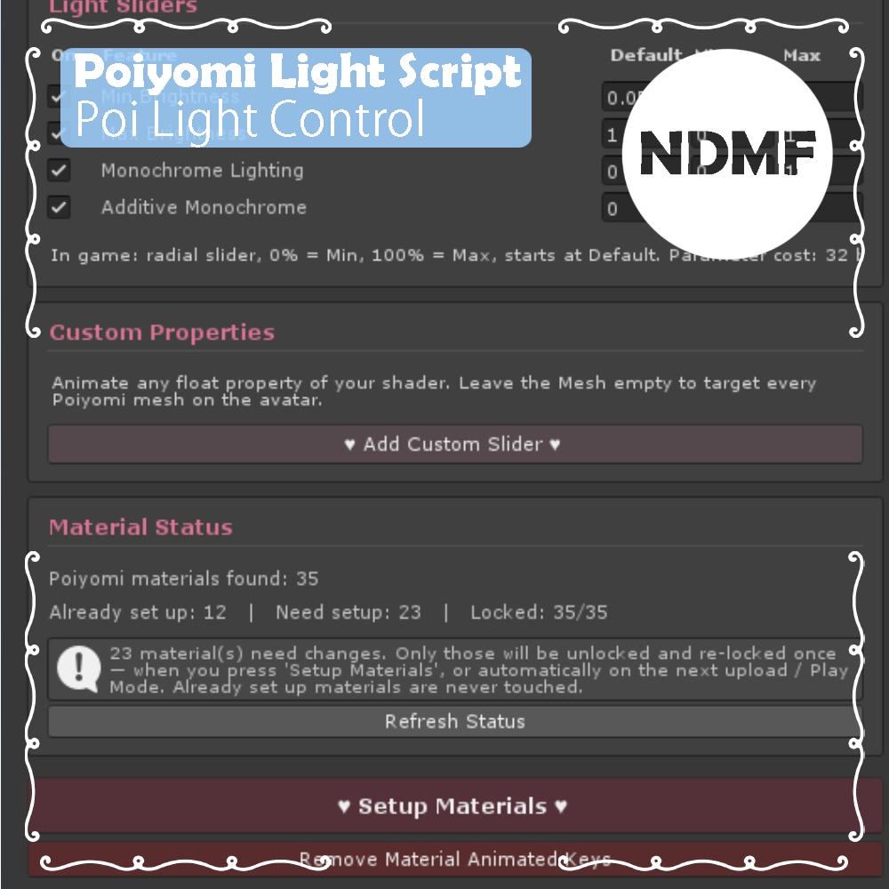 Poiyomi Light Script / Poiyomi Light Control