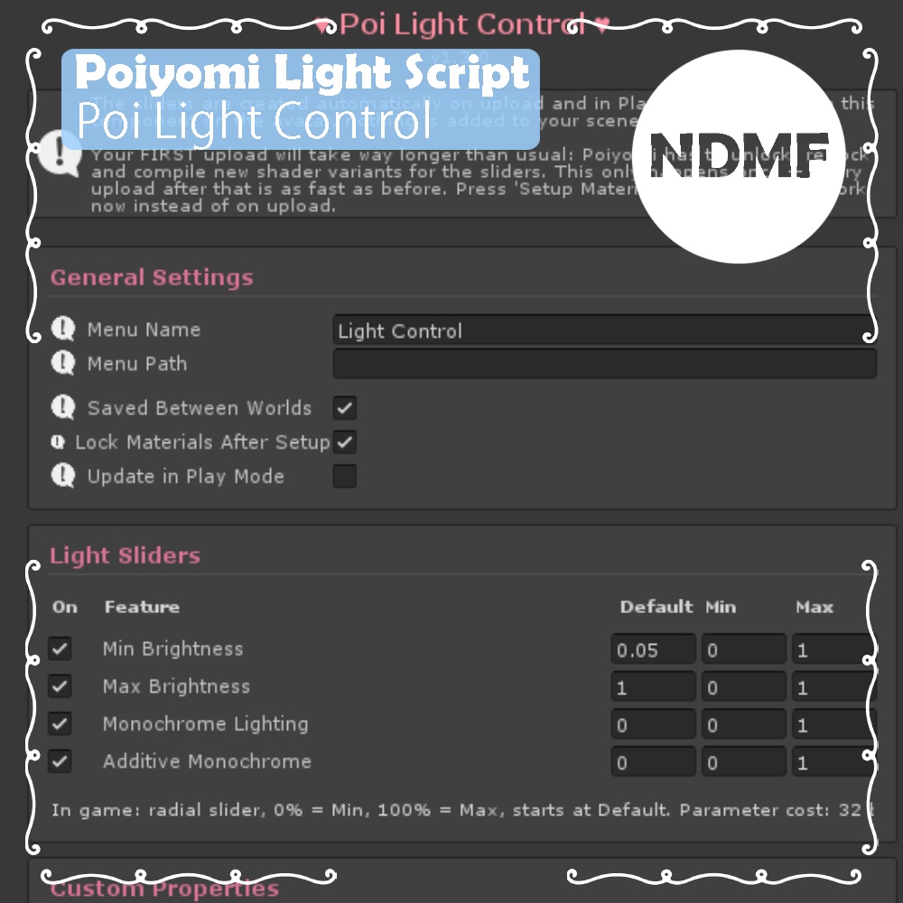 Poiyomi Light Script / Poiyomi Light Control