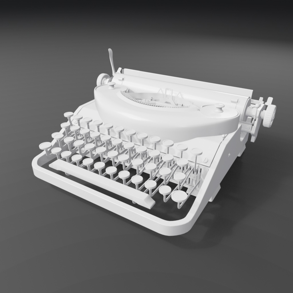 ビンテージタイプライター 3Dモデル / Vintage Typewriter 3D Model