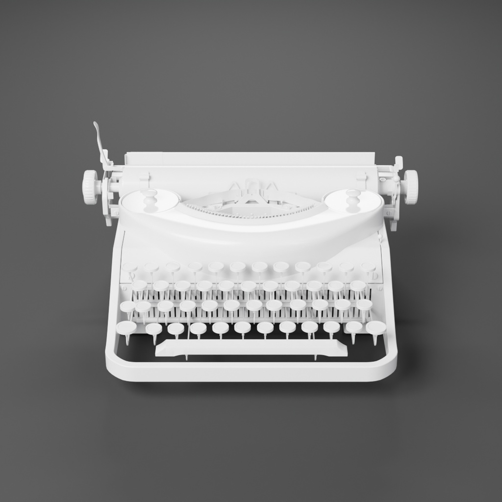 ビンテージタイプライター 3Dモデル / Vintage Typewriter 3D Model
