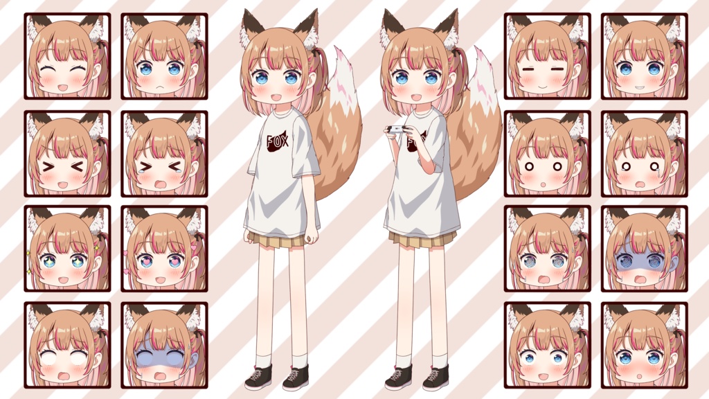 【汎用モデル】きつねちゃん【VTubeStudio対応】