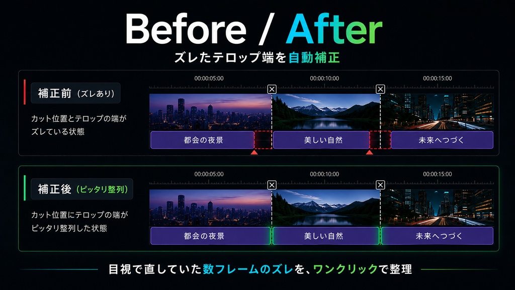 Telop Fit 無料β版|Premiere Pro用テロップ端補正プラグイン
