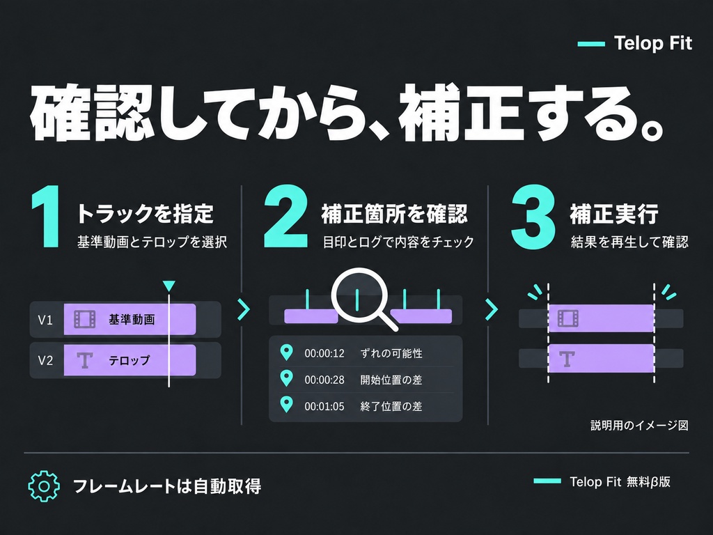 Telop Fit|テロップずれ補正【Premiere Pro/無料β版】