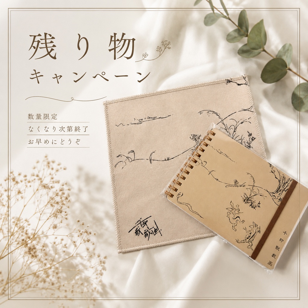 残り物キャンペーン( ˙꒳​˙ᐢ )リングメモ+ハンカチ(おまけ付き)