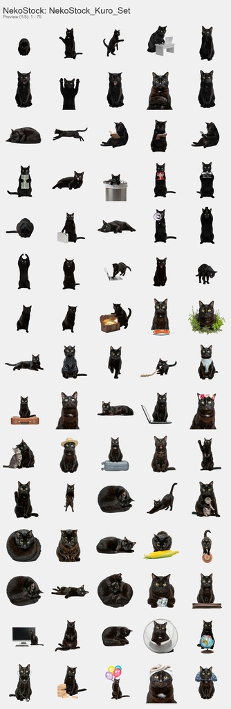 NekoStock　黒猫　コンプリートセット　359枚