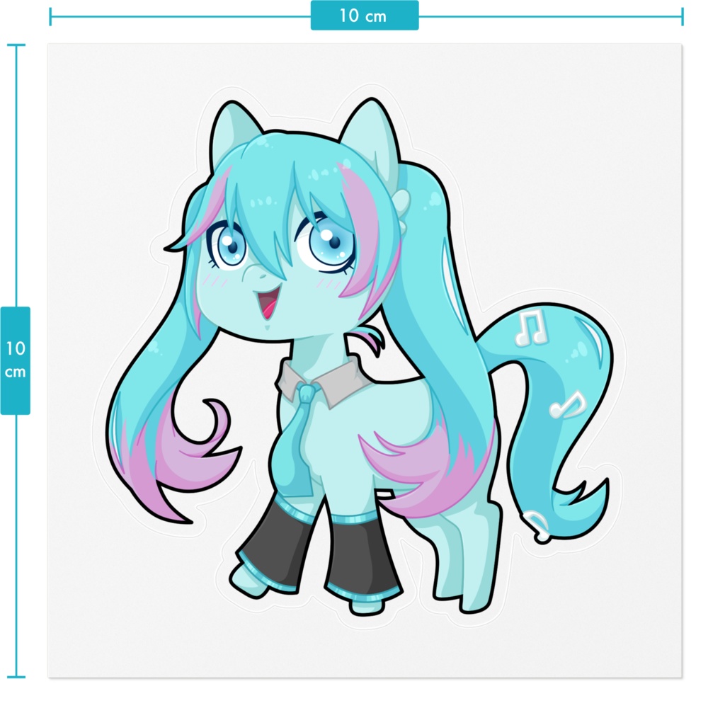 「マイリトルポニー初音ミク」ステッカー