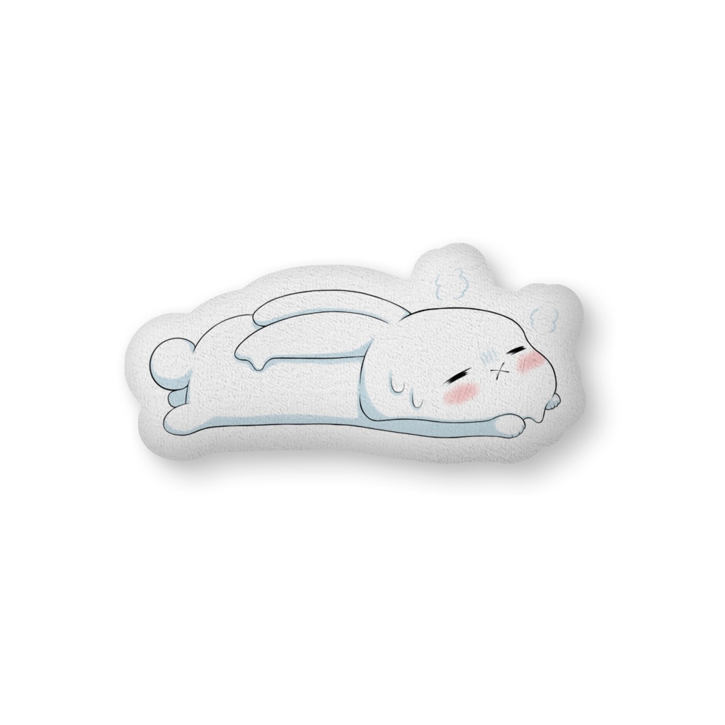 熱中症寸前なうさぎさんクッション