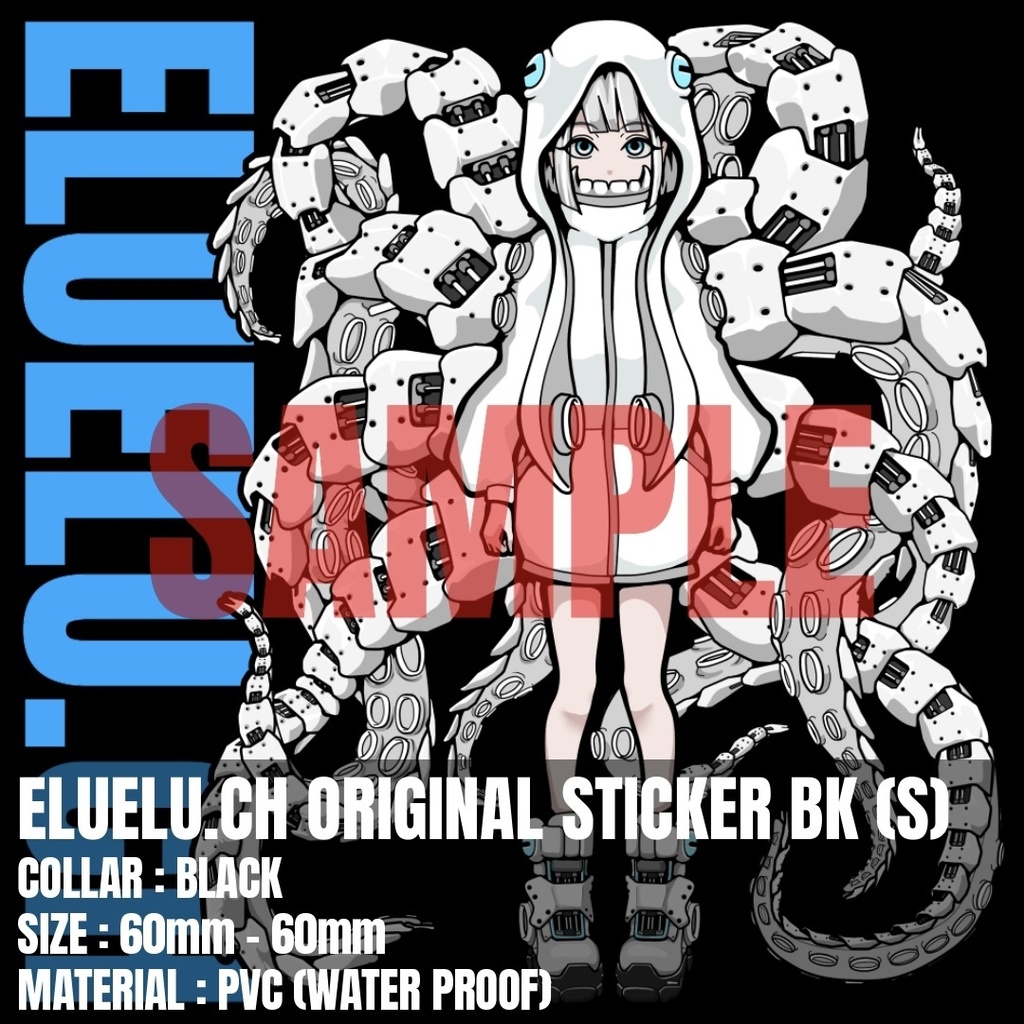 ELUELU.CH ORIGINAL STICKER BK (S)