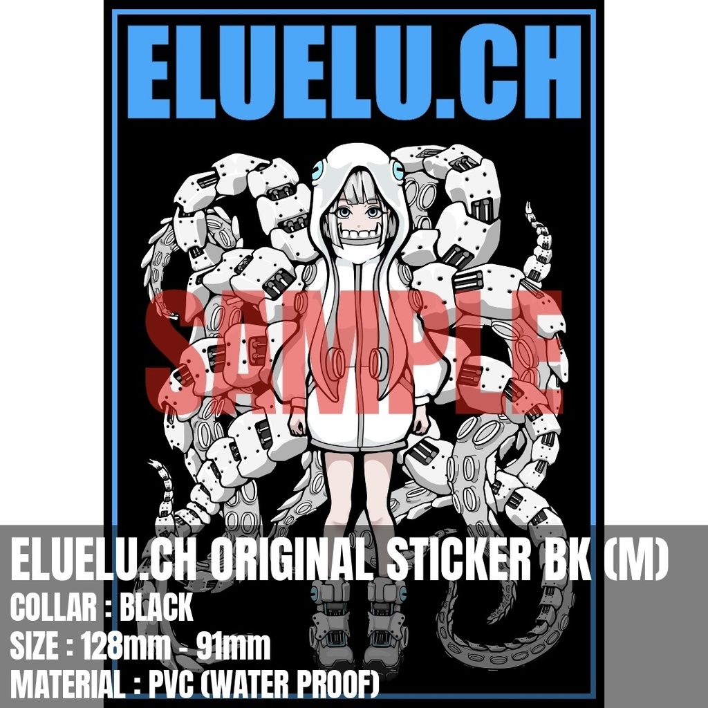 ELUELU.CH ORIGINAL STICKER BK (M)