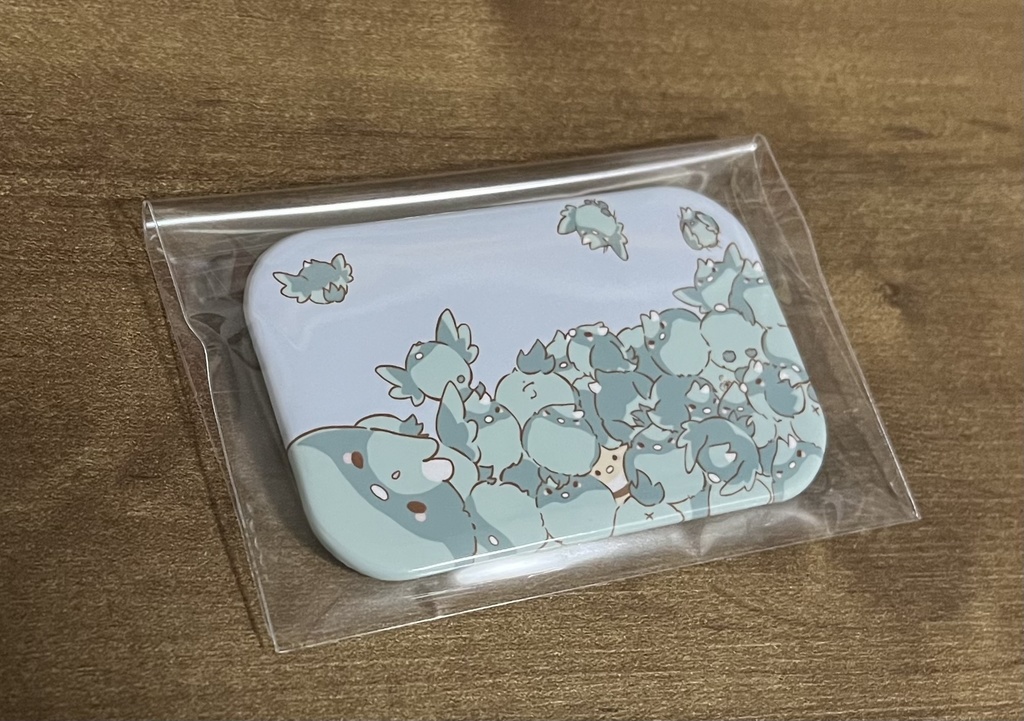 ヤマガラ魈空缶バッジ（魈がいっぱい）