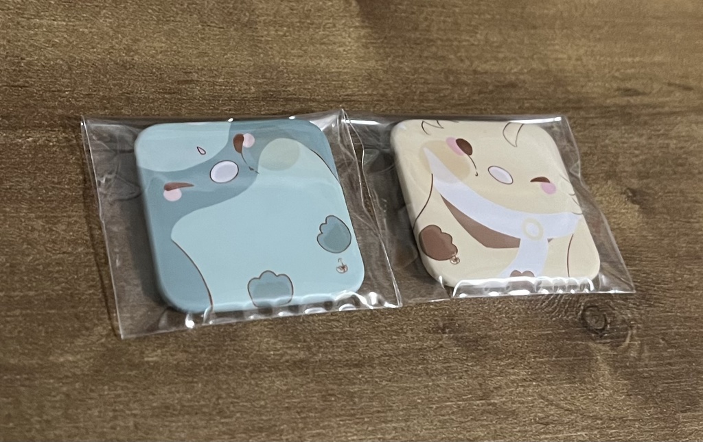 ヤマガラ魈空缶バッジ（ぎゅむぎゅむセット）