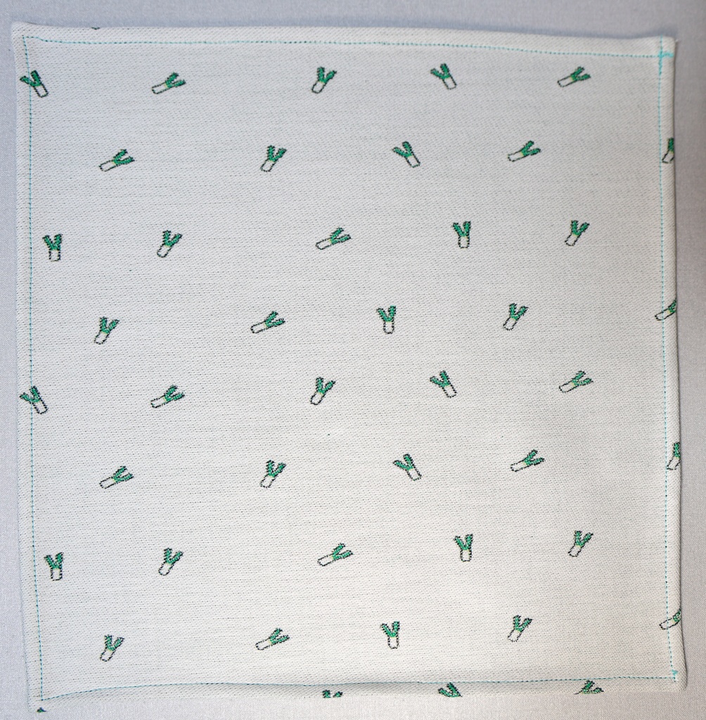 ≪新学期限定値下げ≫ 播州織ジャカード 『ネギ』柄ハンカチ