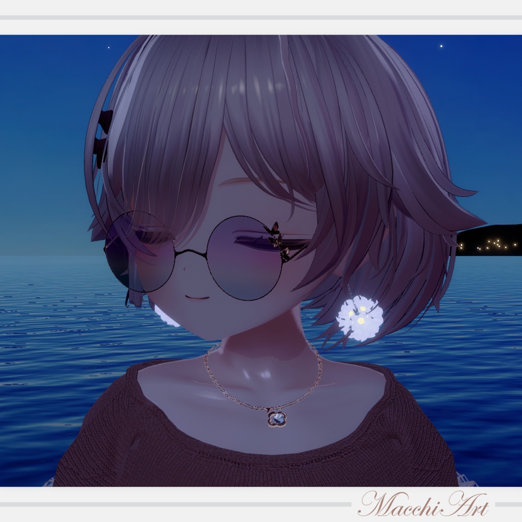 花毬ピアス Hana-mari piass【VRChat想定アクセサリー】