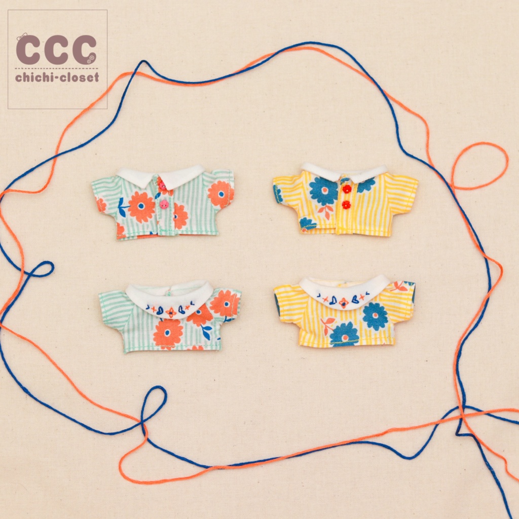【10cm.16cm】刺繍衿の2wayトップス