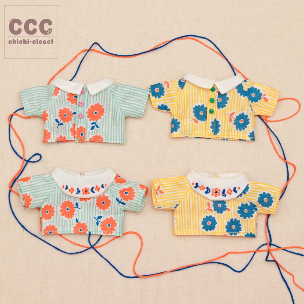 【10cm.16cm】刺繍衿の2wayトップス