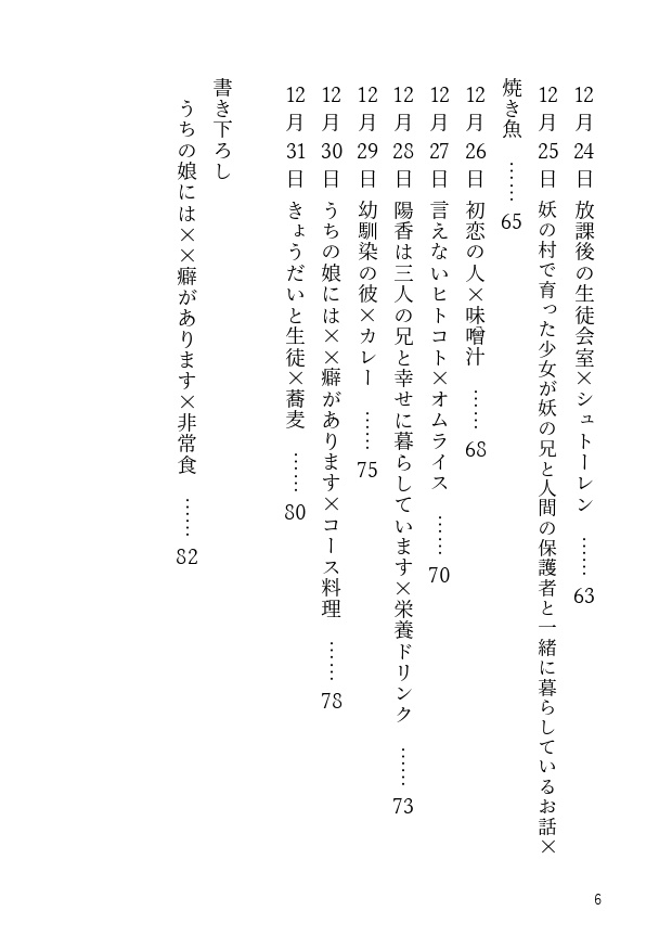 【PDF】31日間たべたもの-SSまとめ本-