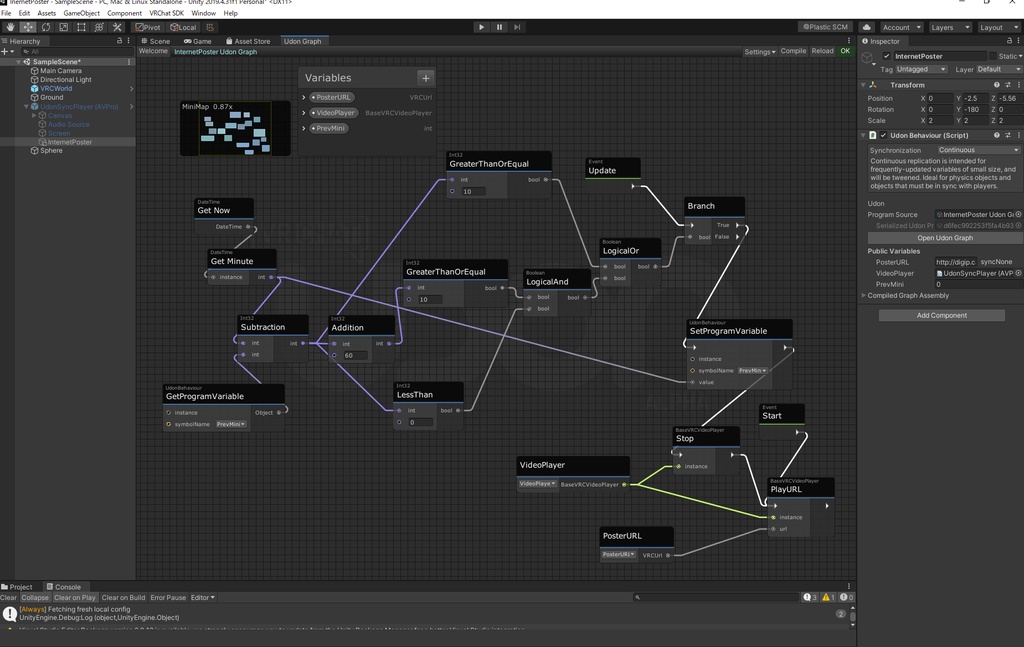 Internet Poster Sample for VRChat SDK3 Udon Graph