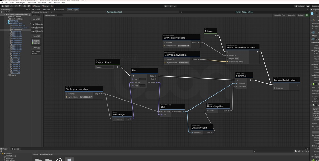 Web Slide Panel for VRChat SDK3 Udon Graph