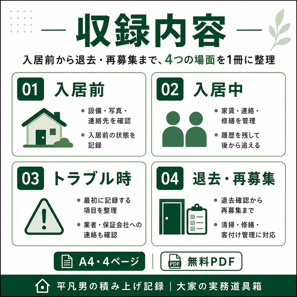 初めての戸建自主管理|大家チェックリスト