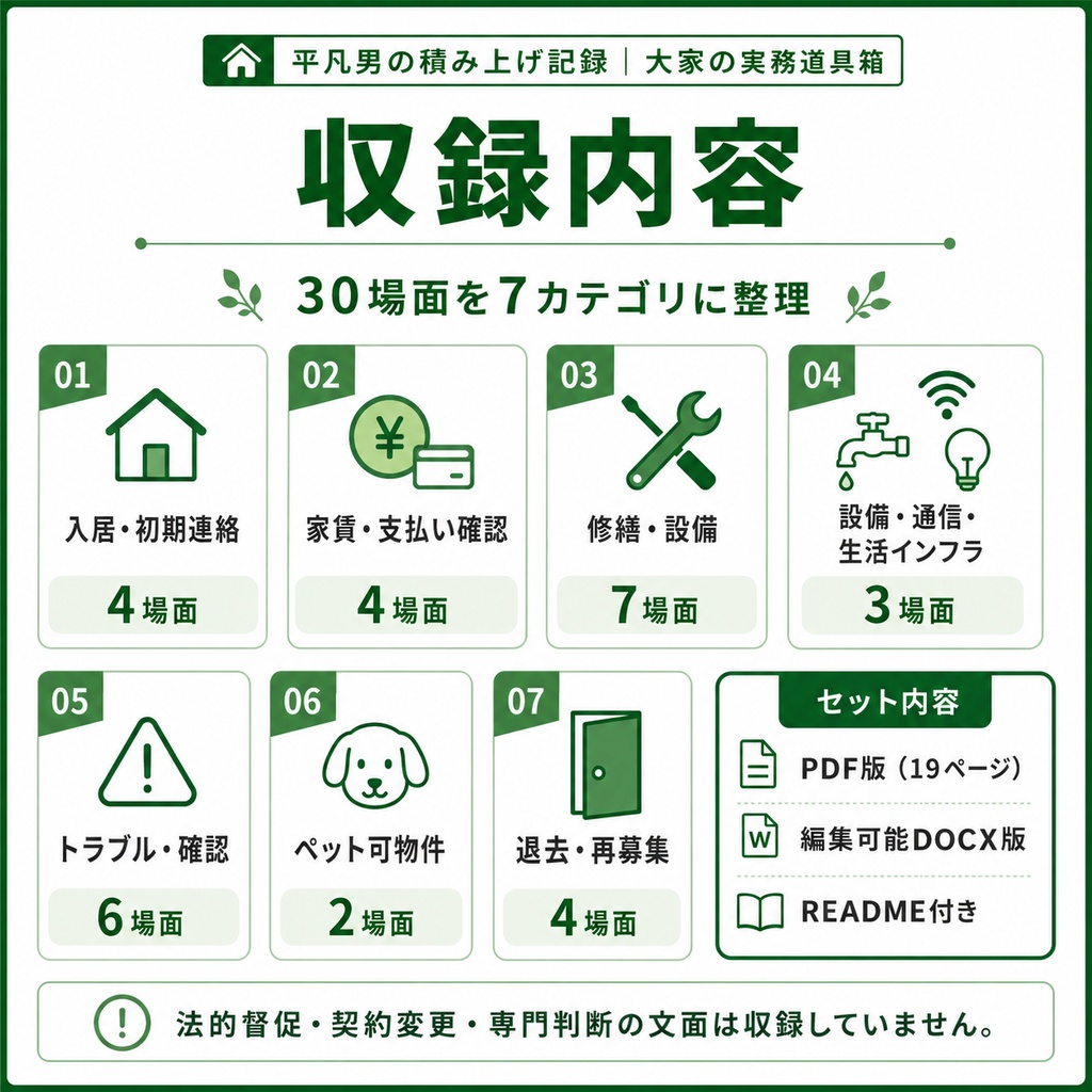 自主管理大家の入居者連絡テンプレ30|LINE・メールですぐ使える文例集