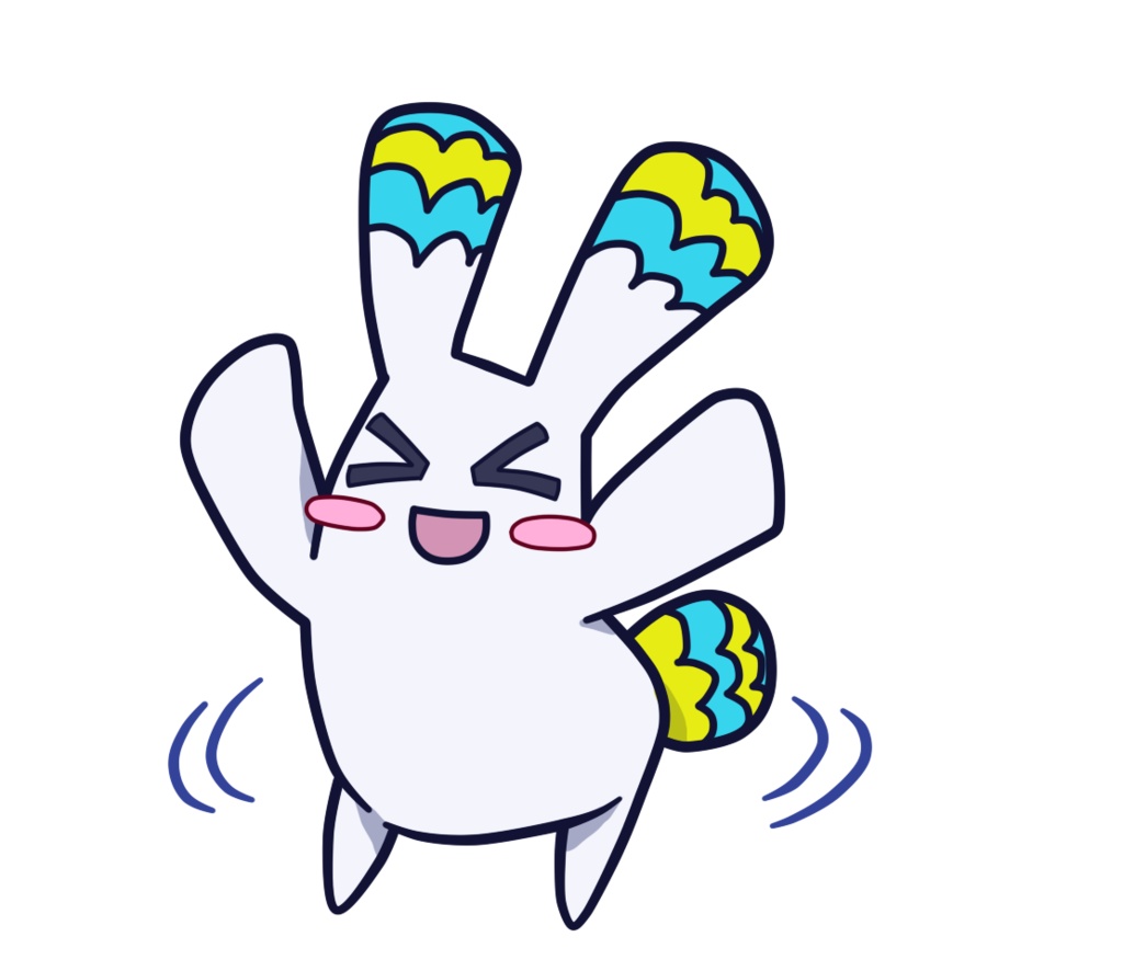 白あさつきうさぎ「わぁい!」アクリルフィギュア