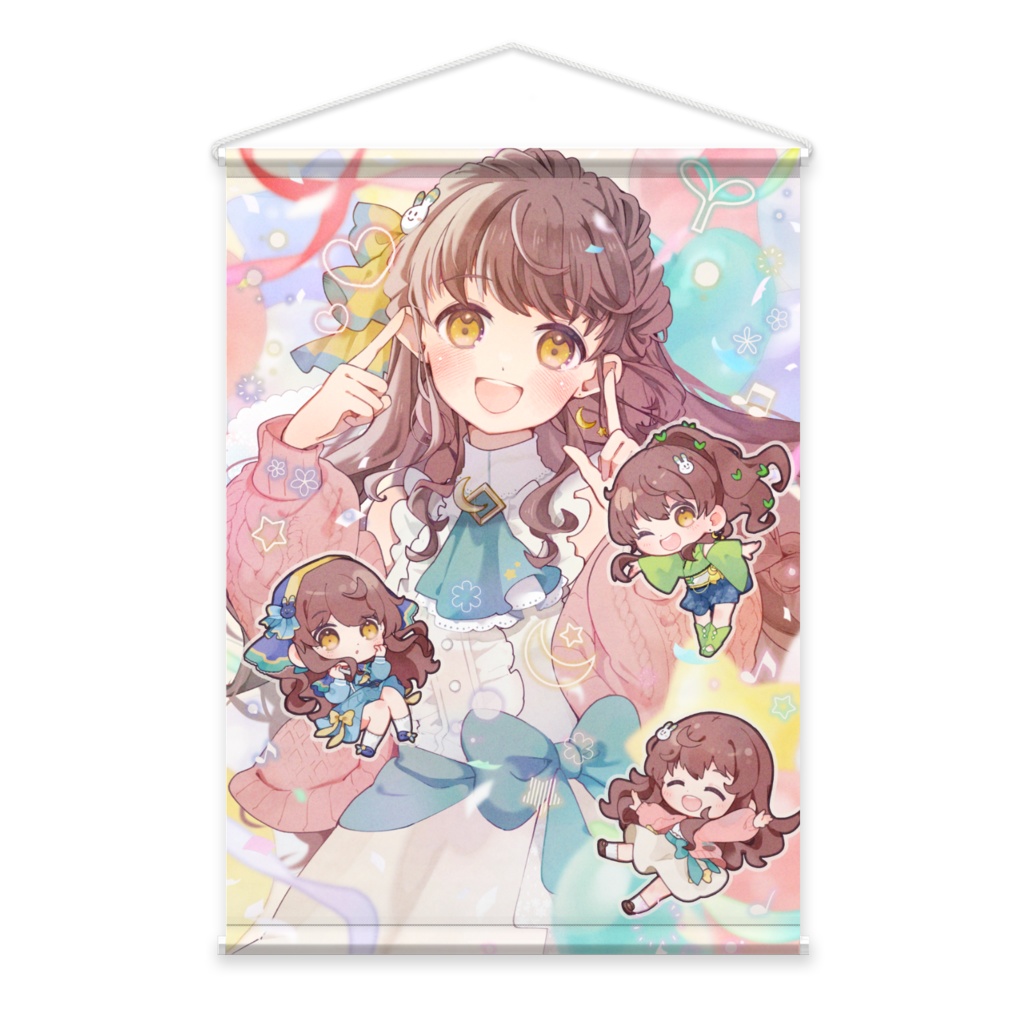 Vtuber苗儀朝月「にっこりおねえさん」B2縦タペストリー