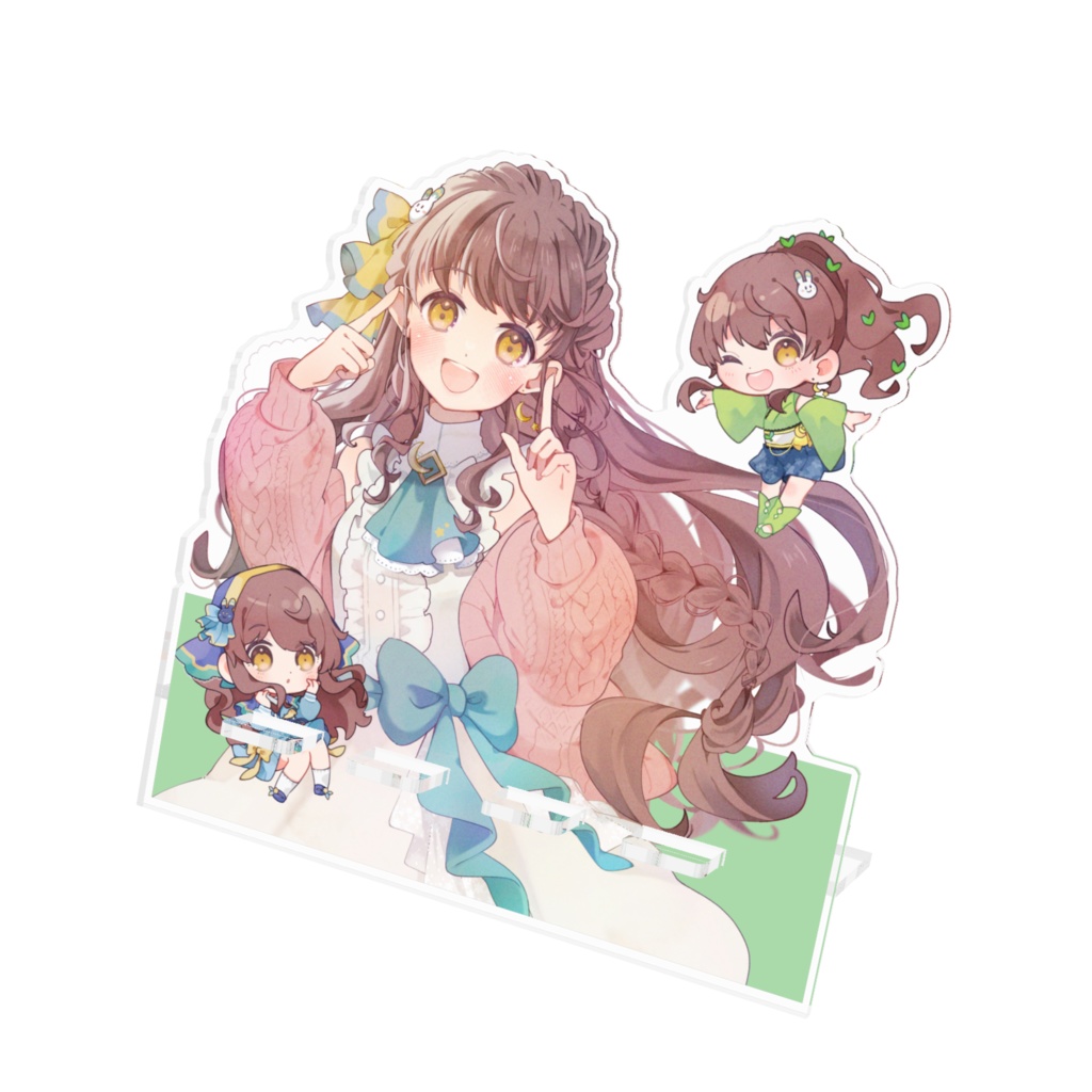Vtuber苗儀朝月アクリルスマホスタンド「にっこりおねえさん」