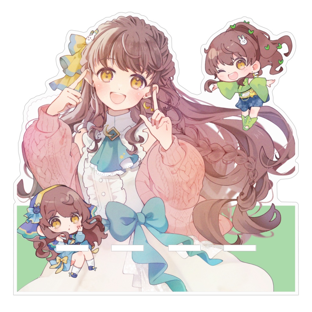 Vtuber苗儀朝月アクリルスマホスタンド「にっこりおねえさん」
